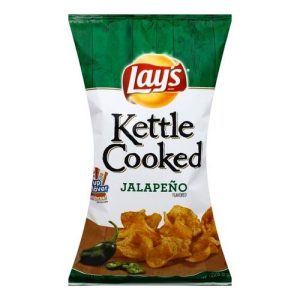 Lay's Kettle Cooked Potato Chips Jalapeno (Single/8.00 OZ Foil Bag)