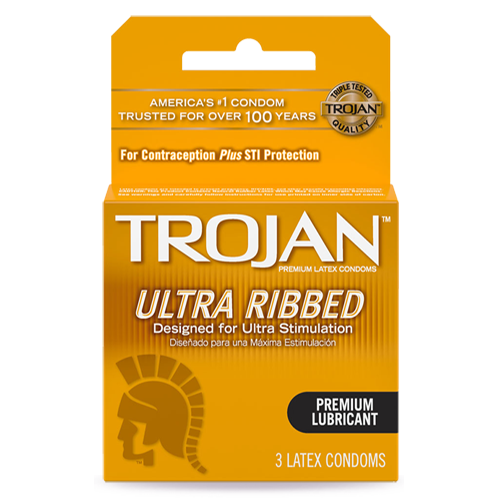 Trojan Ultra Ribbed (3 Pack/Regular)