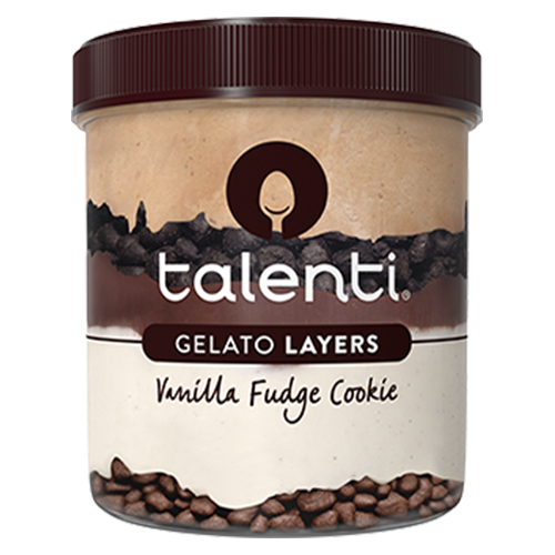 Talenti Gelato Layers Vanilla Fudge Cookie (Single/1 Pint)