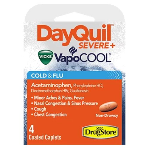 Vicks Dayquil Severe + Vapocool (4 Count)