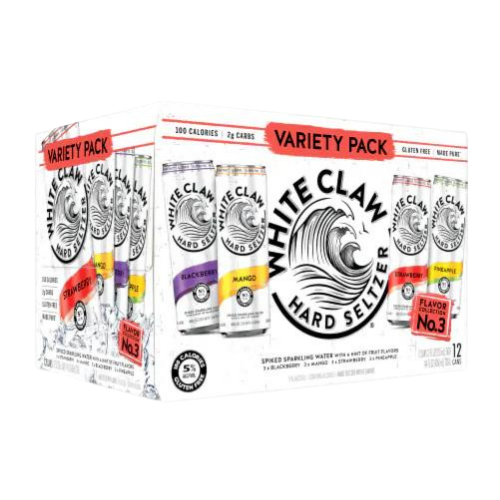 White Claw Hard Seltzer Variety Pack No.3 (12 pack/12oz Cans)