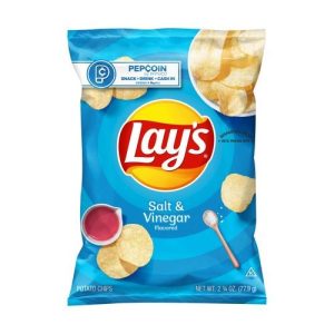 Lay's Potato Chips Salt & Vinegar (Single/2.75 OZ Foil Bag)