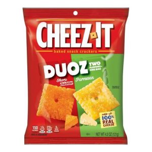 Cheez-It Duoz Baked Snack Crackers Sharp Cheddar - Parmesan (Single/4.30 OZ Foil Bag)