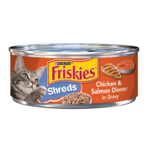 Friskies Shreds Chicken & Salmon Dinner (Single/5.5 oz Can)