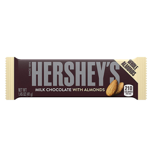 Hershey's Milk Chocolate Bar with Almonds (Single/1.45 oz Bar)