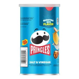 Pringles Grab and Go Stack Potato Crisps Salt & Vinegar (Single/2.50 OZ Cardboard Canister)