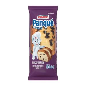 Bimbo Panque con Pasas Raisin Pound Cake (Single/9.00 OZ Plastic Bag)