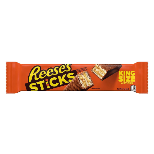 Reese's Sticks Milk Chocolate, Peanut Butter & Crispy Wafers King Size (Single/3.00 OZ Foil Wrapper)