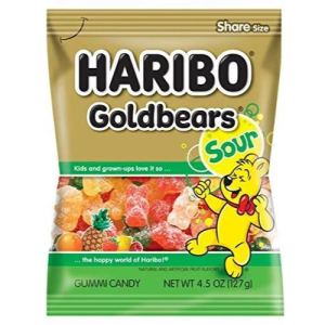 Haribo Gummi Candy Sour Goldbears (Single/4.5 oz)