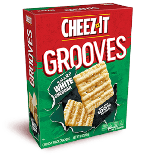 Cheez-It Grooves Sharp White Cheddar Crackers (Single/3 oz)