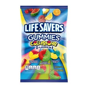 LifeSavers Gummies Collisions Candy 2 Flavors in 1 (Single/7.00 OZ Plastic Bag)