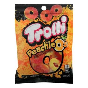 Trolli Peachie O's Gummi Candy  (Single/4.25 OZ Plastic Bag)