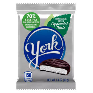 York Peppermint Pattie Dark Chocolate Covered (Single/1.40 OZ Foil Wrapper)
