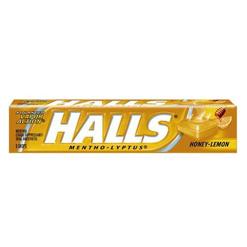 Halls Honey-Lemon (Single/9 Count)