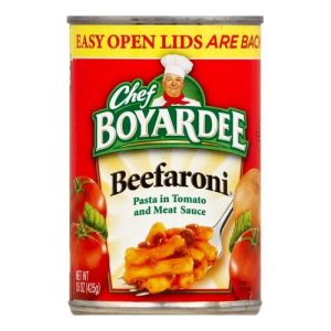 Chef Boyardee Beefaroni Pasta in Tomato and Beef Sauce (Single/15.00 OZ Pull Top Can)
