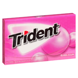 Trident Bubble Gum (Single/14 Pieces)