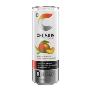 Celsius Dietary Supplement Peach Mango Green Tea (Single/12.00 FL OZ Can)