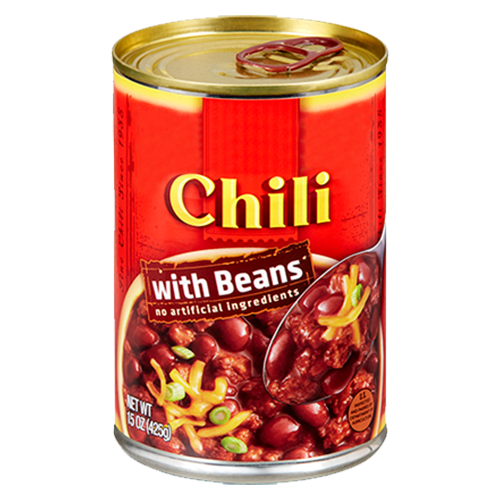 Canned Chili with Beans (Single/15 oz Can)