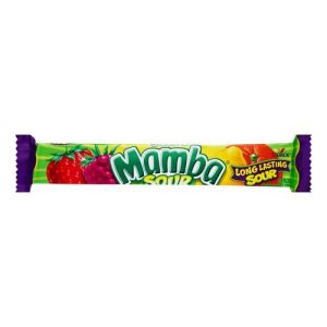 Mamba Sour Fruit Chews 3 - 6 Packs (Single/2.65 OZ Foil Wrapper)