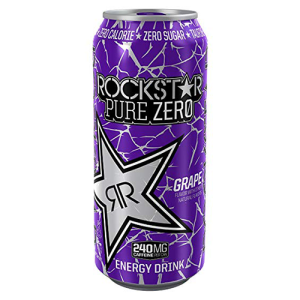 Rockstar Pure Zero Grape (Single/16 oz Can)