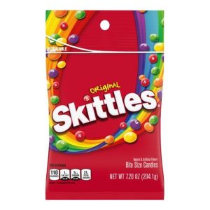 Skittles Bite Size Candies Original Fruit (Single/7.20 OZ Resealable Package)