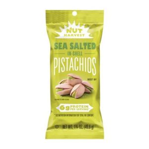 Nut Harvest Pistachios In Shell - Salted (Single/1.75 OZ Foil Bag)