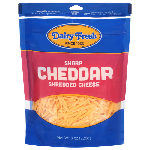 Dairy Fresh Sharp Cheddar Shredded Cheese (8 oz)