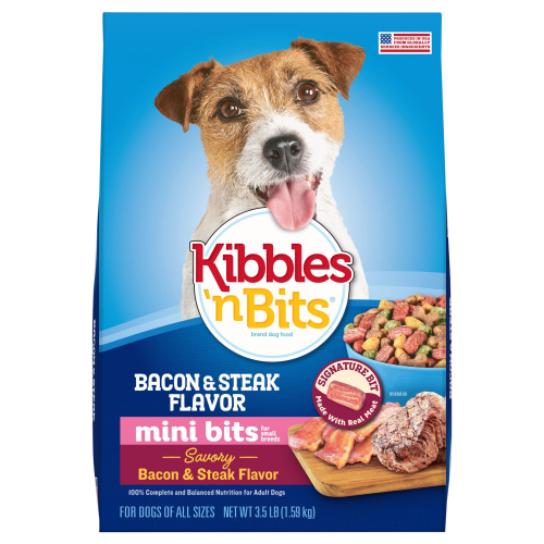 Kibbles 'n Bits Mini Bits Bacon & Steak Flavor Dog Food (3.5 lb)