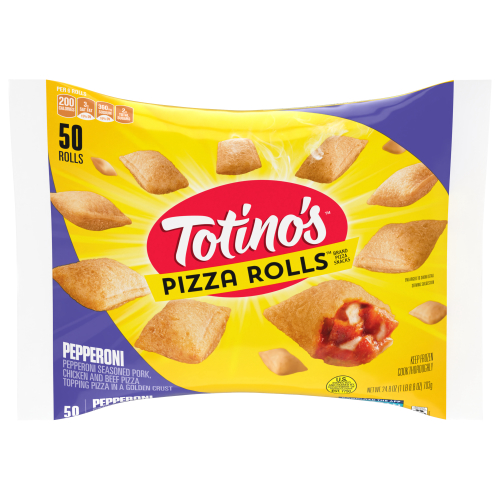 Totino's Pizza Rolls Pepperoni Flavored, Frozen Snacks, 50 Rolls, (24.8 oz)