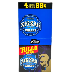 Zig-Zag Rillo Wraps Blue (Single/4 CT)