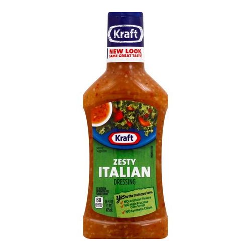 Kraft Dressing Zesty Italian - Bright & Rusti... (Single/16.00 FL OZ Squeeze Bottle)