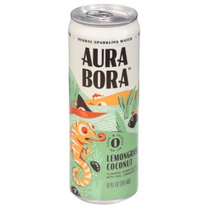 Aura Bora Lemongrass Coconut Herbal Sparkling Water Can (12 fl oz)