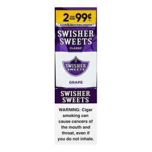 Swisher Sweets Grape Cigarillos - Reseable Pouch (Single/2.00 CT)