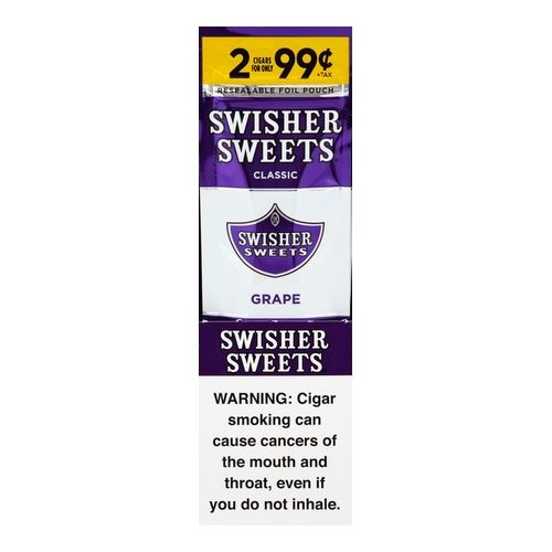 Swisher Sweets Grape Cigarillos - Reseable Pouch (Single/2.00 CT)