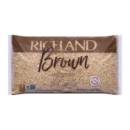 Riceland Natural Brown Rice Extra Long Grain (Single/32.00 OZ Plastic Bag)