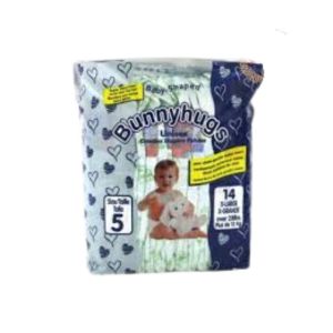 Bunnyhugs size 5 Diapers (Single/14 pack)