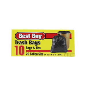 Best Buy Trash Bags (Single/10 count box / 26 gallon)