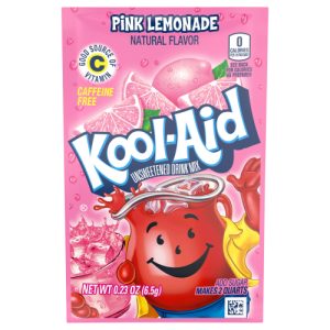 Kool-Aid Unsweetened Pink Lemonade Naturally Flavored Powdered Soft Drink Mix Packet (0.23 oz)