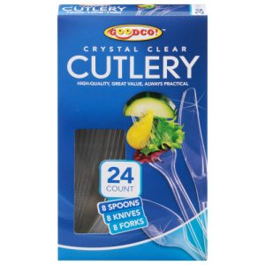 GoodCo Crystal Clear Cutlery (24 ea)