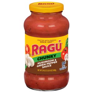 Ragu Chunky Mushroom & Green Pepper Sauce (24 oz)