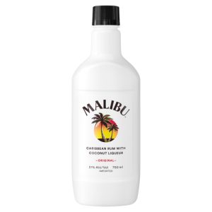 Malibu Flavored Caribbean Rum with Coconut Liqueur 750mL Bottle PET Traveler 42 Proof