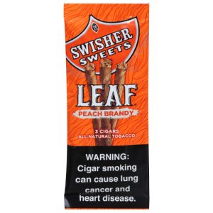 Swisher Sweets Leaf Peach Brandy Cigars (3 ea)