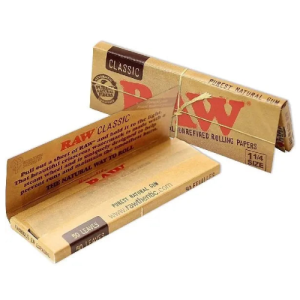 Raw Classic 1-1/4 Size Rolling Papers (Single/1 1/4)