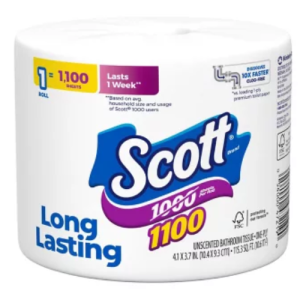 Scott Bathroom Tissue (1 Roll/1,100 Sheets)