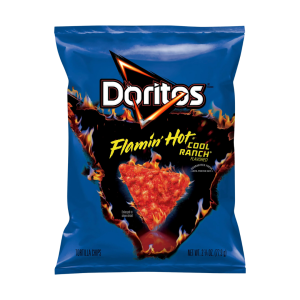Doritos Cool Ranch Flamin' Hot Tortilla Chips (Single/2.75 OZ Foil Bag)