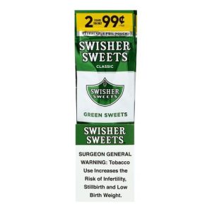 Swisher Sweets Green Sweets Cigarillos - Reseable Pouch (Single/2.00 CT)