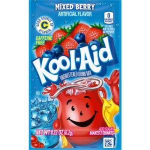 Kool-Aid Unsweetened Mixed Berry Powdered Drink Mix Caffeine Free, Packet (0.22 oz)