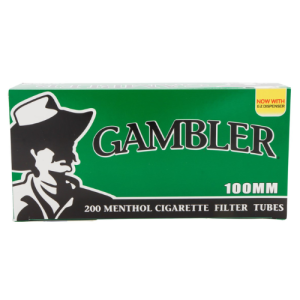Gambler Filter Tubes 100mm Menthol (Single/200 CT)