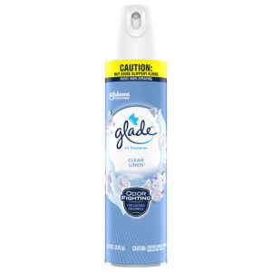 Glade Aerosol Spray Air Freshener for Home, Clean Linen Scent, Fragrance Infused with Essential Oils, Invigorating and Refreshing, with 100% Natural Propellent, (8.3 oz)
