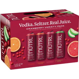 NUTRL Cranberry Vodka Seltzer Variety Pack (8 Pack/12 oz Can)